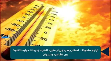 تراجع ملحوظ.. أمطار رعدية ورياح مثيرة للأتربة ودرجات حرارة تتفاوت بين القاهرة وأسوان